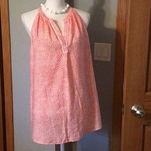 Nautica sleeveless top, coral, sz M